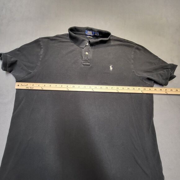 Polo Ralph Lauren Polo Shirt Mens 2XL Black Short Sleeve Custom Slim Fit - Picture 4 of 6
